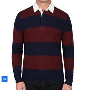 Slate & Stone Rugby Stripe Polo Sweater Medium